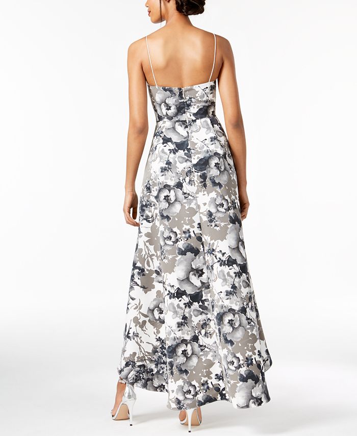 Adrianna Papell Printed High-Low Gown, Regular & Petite Sizes - Macy's