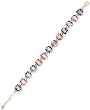 image of Rachel Rachel Roy Gold-Tone Mixed Color Stone Bracelet