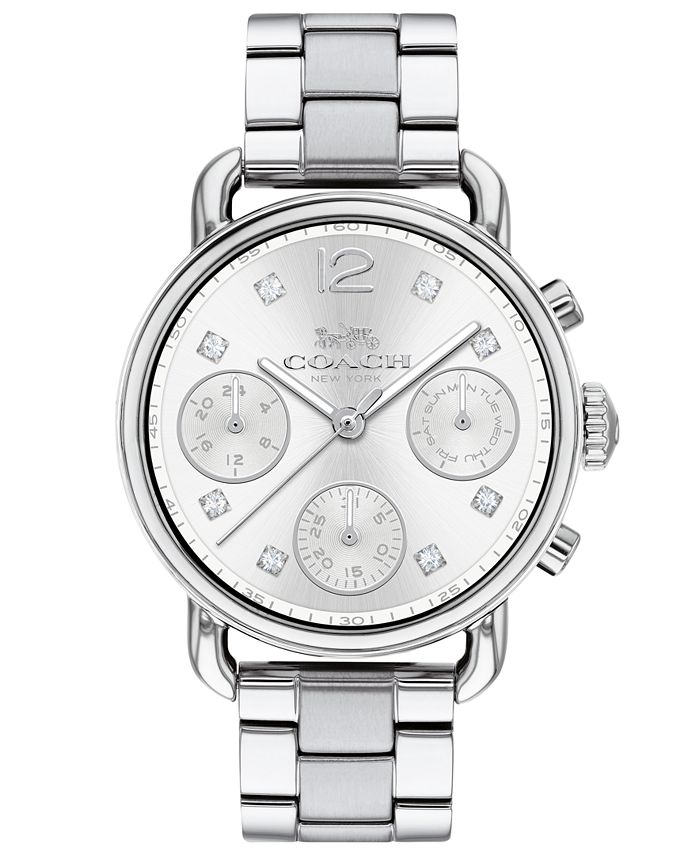 COACH Women's Chronograph Delancey Sport Stainless Steel Bracelet Watch  36mm - Macy's