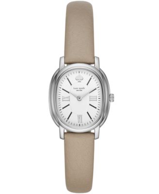 kate spade new york - Women's Staten Gray Leather Strap Watch 25x33mm