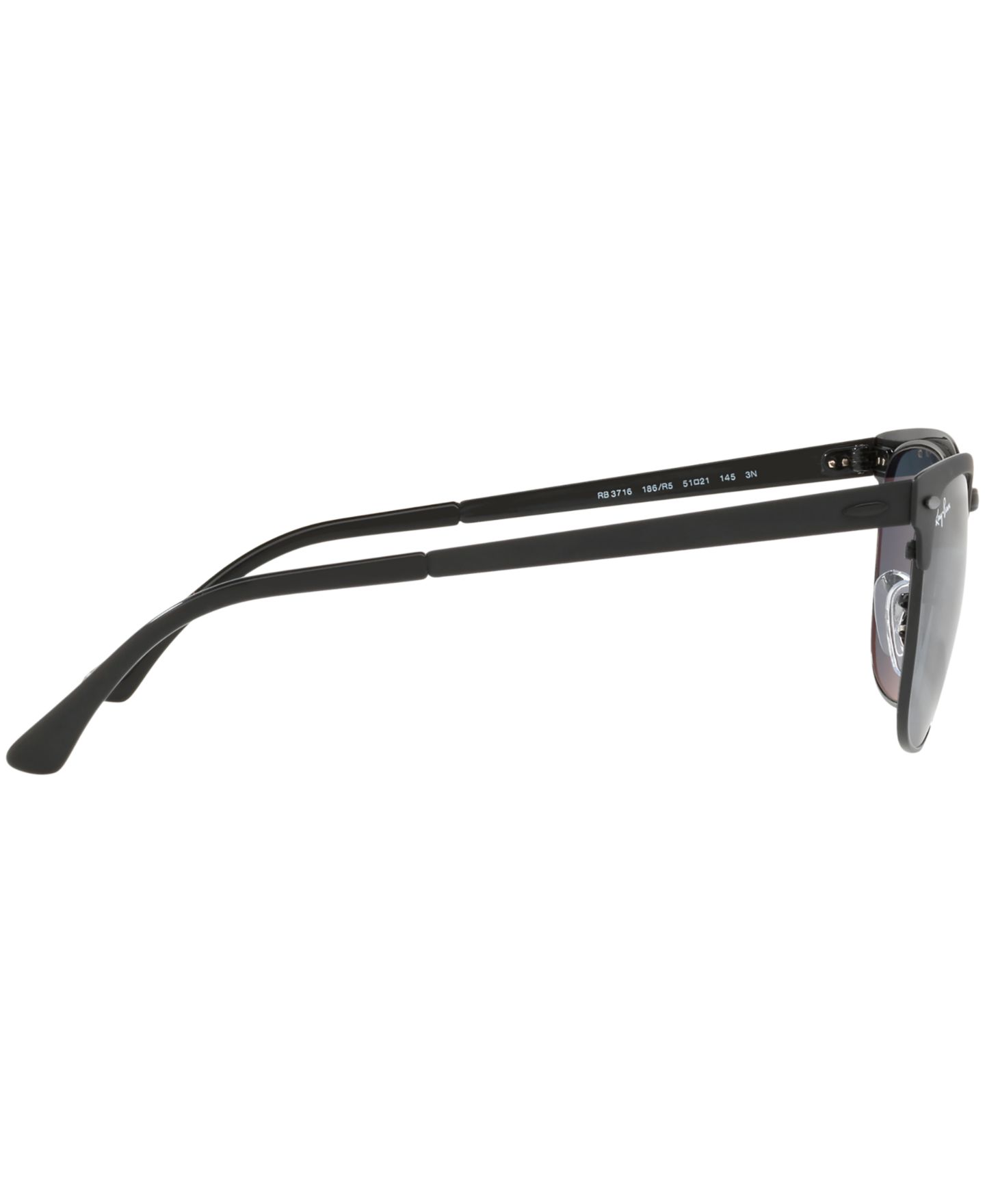Солнцезащитные очки Ray-Ban Clubmaster Metal RB3716, цвет: Синий / Чёрный — фото 4