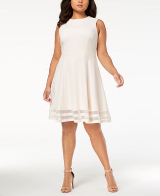 macy's calvin klein dress plus size