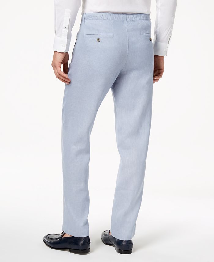 Tasso Elba Men's Drawstring Linen Pants, Created for Macy's Macy's
