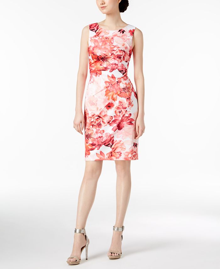 Calvin Klein Starburst Sheath Dress - Macy's