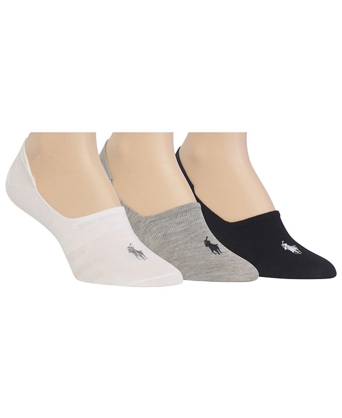 Polo Ralph Lauren Women's 3 Pack Flat Knit Sneaker Liner Socks - Macy's