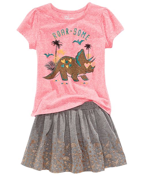 Epic Threads Dinosaur T Shirt Skirt Toddler Girls Created For