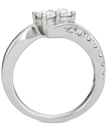 Two Souls, One Love® - Diamond Two-Stone Diamond Engagement Ring (1 ct. t.w.) in 14k White Gold