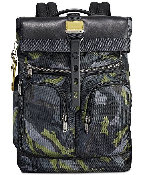 Tumi Men's Alpha Bravo London Camo-Print Roll-Top Backpack ...