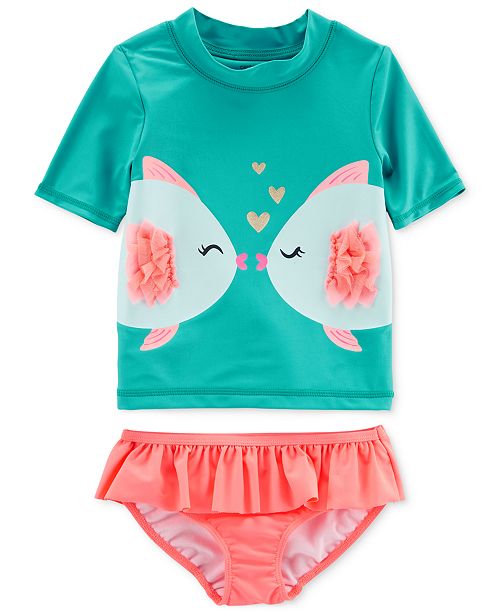 Carter's 2Pc. GraphicPrint Rash Guard Set, Baby Girls & Reviews