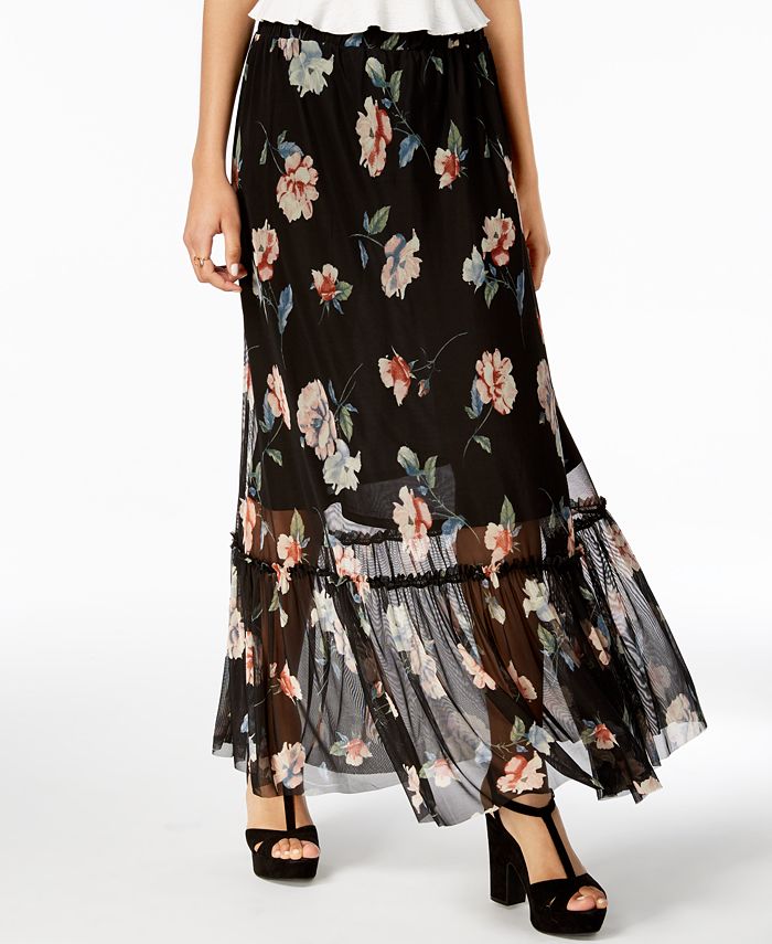 American Rag Juniors' Floral-Print Maxi Skirt, Created for Macy's - Macy's