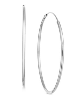 endless wire hoop earrings