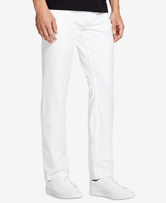 DKNY Men's Slim-Straight Fit White Jeans, Created for Macy's & Reviews ...