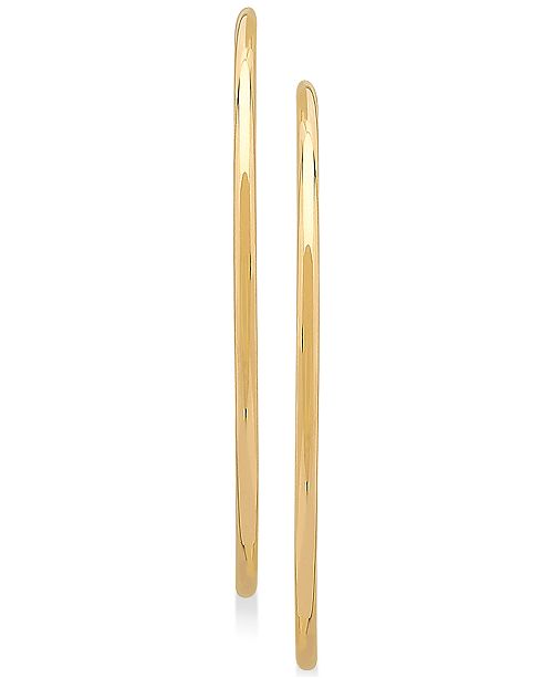 Macy's Polished Continuous Hoop Earrings in 14k Gold & Reviews ...