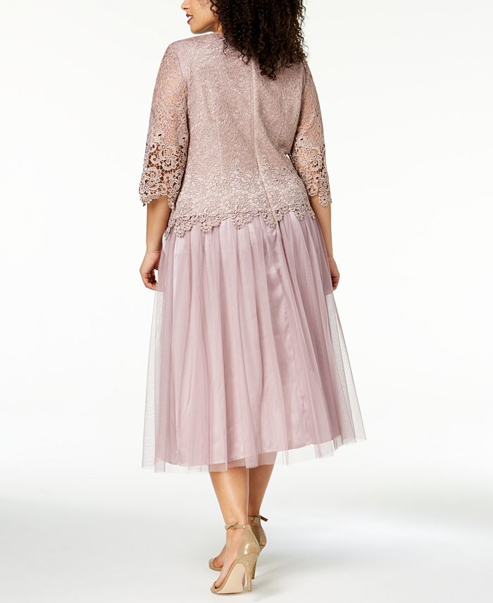 Alex Evenings Plus Size Embroidered Midi Dress - Macy's