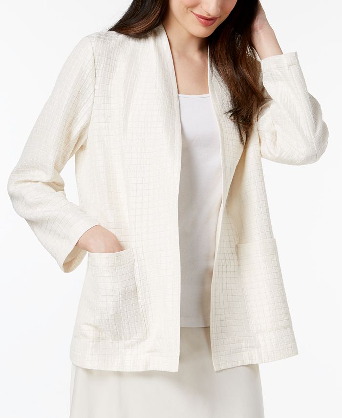 Eileen fisher textured jacket top