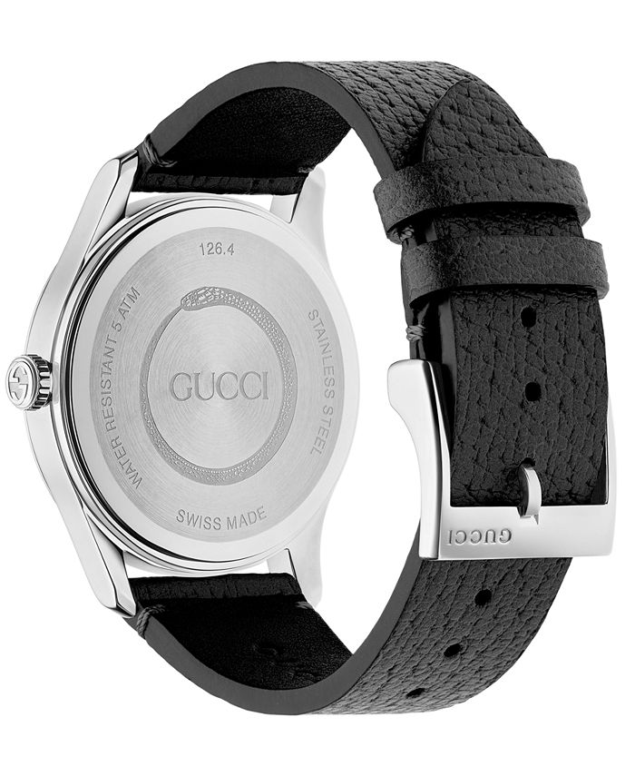 Gucci Unisex Swiss GTimeless Black Leather Strap Watch 38mm Macy's