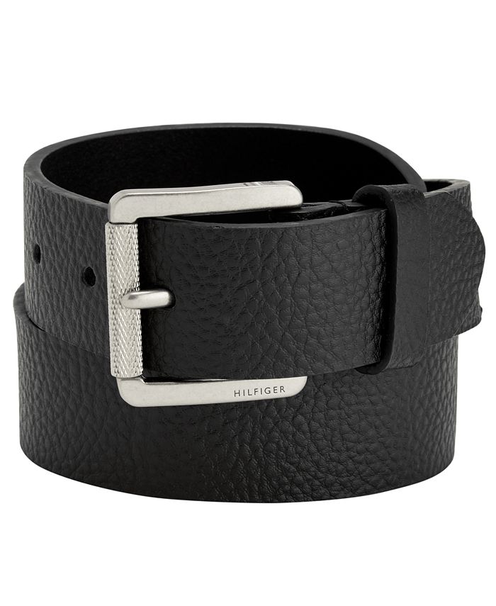 Tommy Hilfiger Men's Knarled Buckle Leather Belt - Macy's