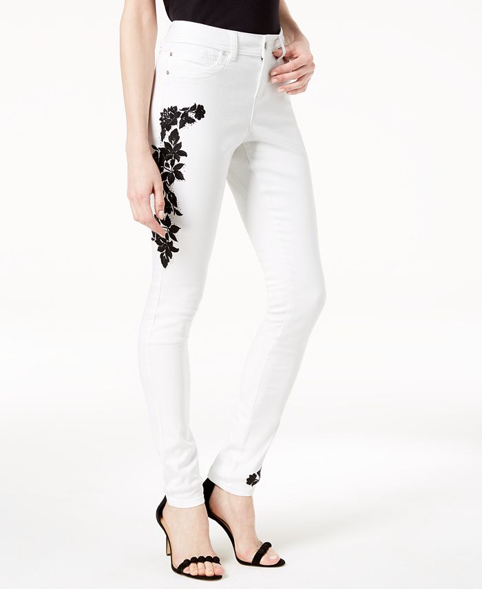 INC International Concepts I.N.C. Petite Embroidered Skinny Jeans ...