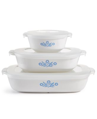 Corningware Cornflower 6-Pc. Set & Reviews - Bakeware - Kitchen - Macy's