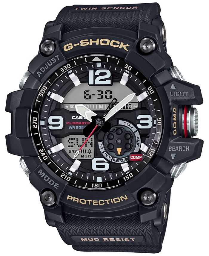 G Shock Men s Analog Digital Mud Master Black Resin Strap Watch 52mm Macy s