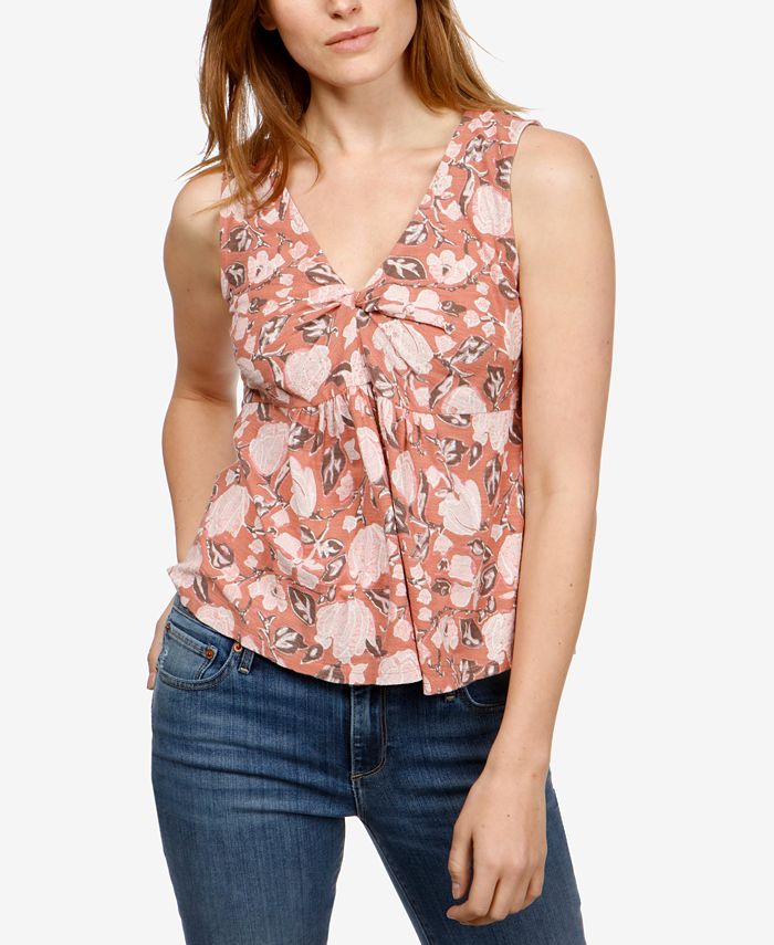 Lucky Brand Cotton Sleeveless Printed Top & Reviews Tops Women Macy's