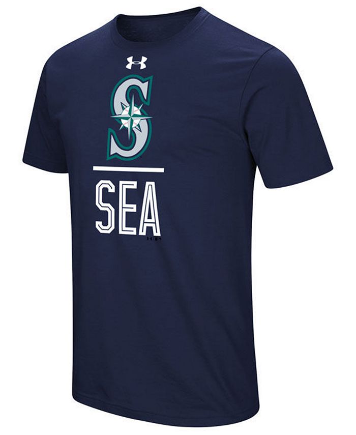 Men's Seattle Mariners Under Armour Navy Tech Long Sleeve T-Shirt