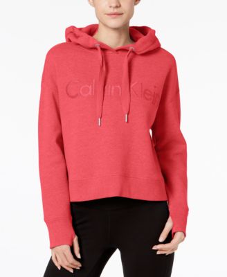 calvin klein performance cropped hoodie