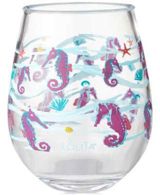 Enesco Lolita Seahorse 2-Pc. Stemless Wine Glass Set & Reviews ...