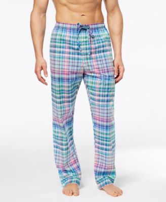 mens polo plaid pajama pants