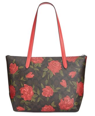 COACH Camo Rose Signature Taylor Tote - Macy display picture 1
