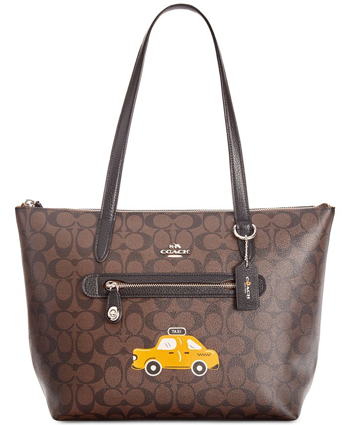 Coach taxi tote signature online