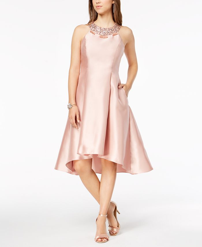Adrianna Papell Rhinestone High-Low Dress - Macy's