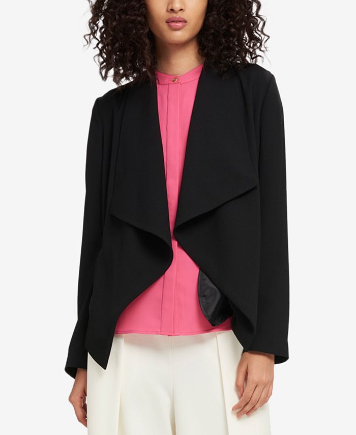 Draped open front jacket sale