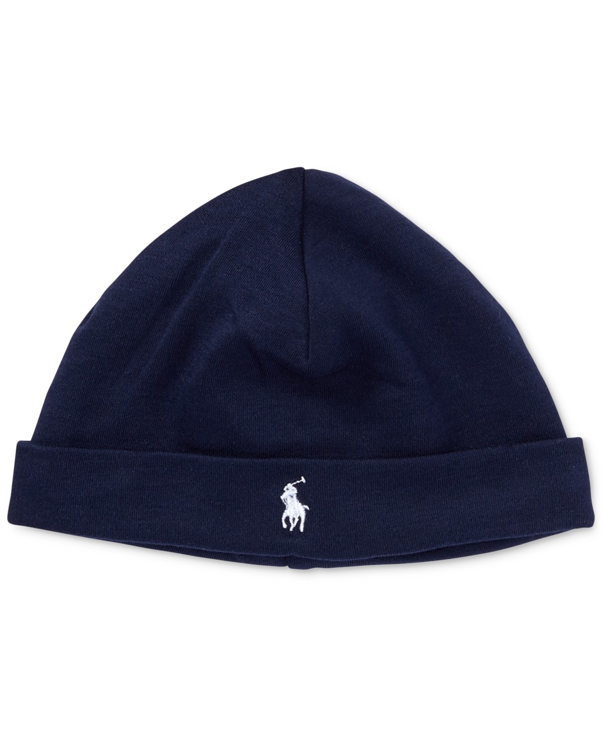 Детские Polo Ralph Lauren Baby Boys Cotton Jersey Fold Over Beanie — фото 1