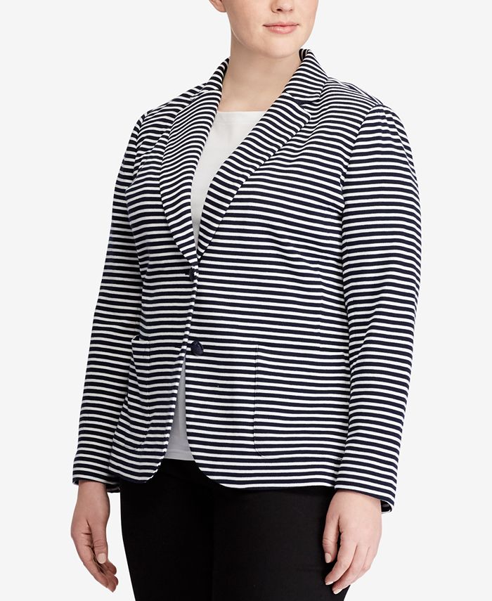 Lauren Ralph Lauren Plus Size Striped Blazer Macy's