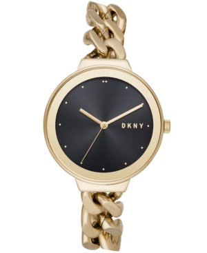 DKNY WOMEN'S ASTORIA GOLD-TONE STAINLESS STEEL WRAP CHAIN BRACELET WATCH 38MM, CREATED FOR MACY'S