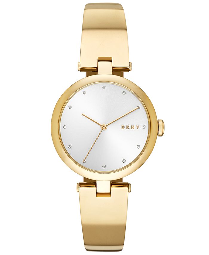 DKNY Women's Eastside Gold-Tone Stainless Steel Bangle Bracelet Watch ...
