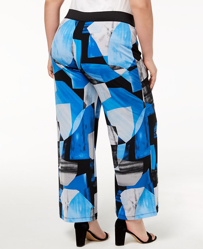 Alfani Plus Size Printed Palazzo Pants, Created for Macy's Macy's