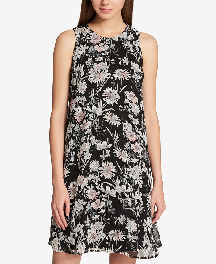 Tommy Hilfiger Floral-Printed Trapeze Dress - Macy's