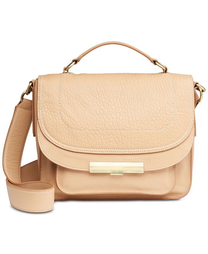 Calvin Klein Wendy Leather Top-Handle Small Crossbody - Macy's
