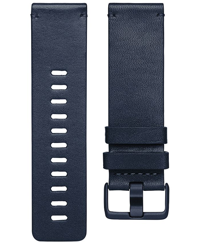 Fitbit Versa™ Midnight Blue Horween Leather Accessory Band - Macy's