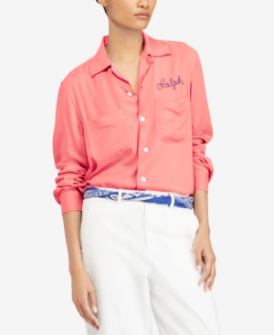 POLO RALPH LAUREN EMBROIDERED TWILL SHIRT