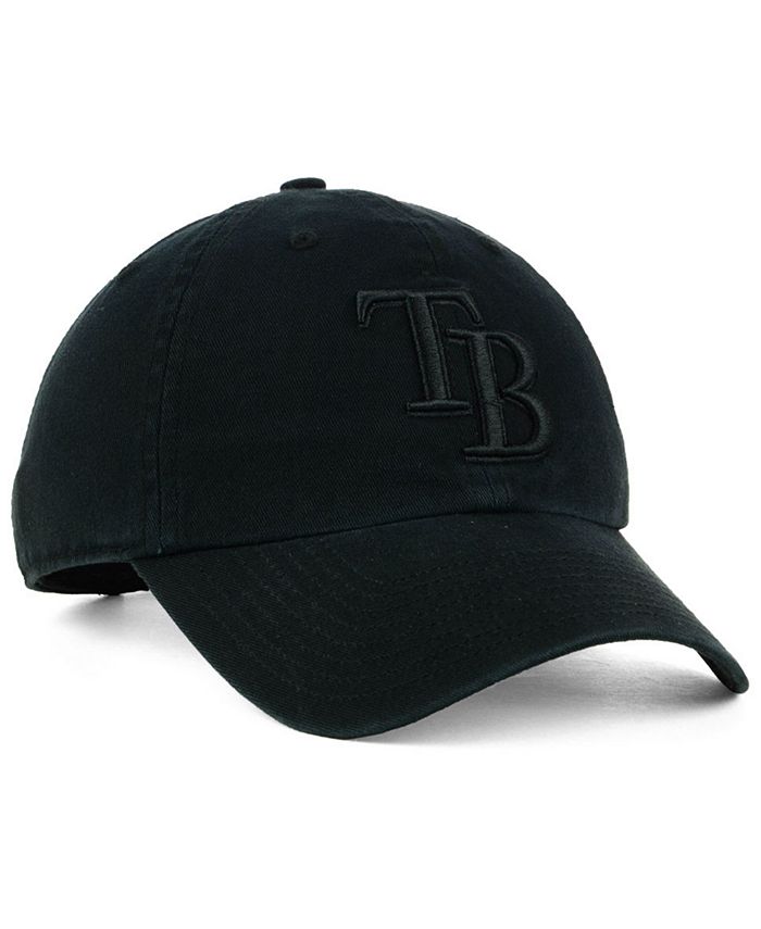 '47 Brand Tampa Bay Rays Black on Black CLEAN UP Cap - Macy's
