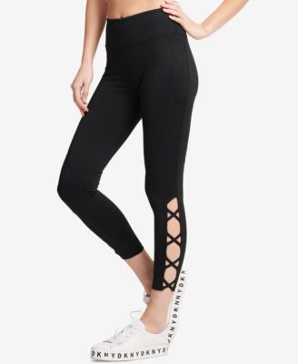 DKNY - Crisscross Cutout Ankle Leggings