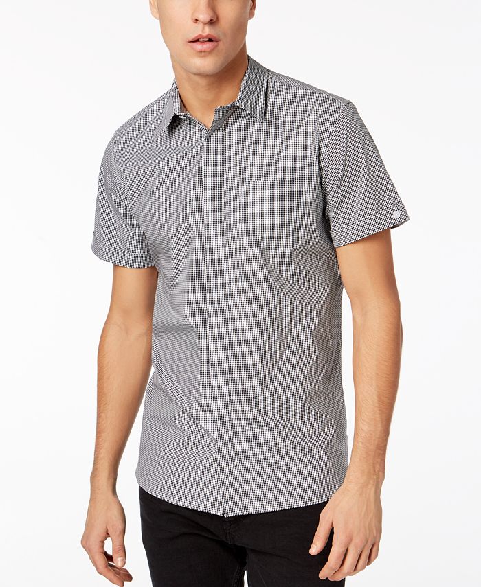 Calvin Klein Men's Gingham Pocket Shirt, Created for Macy's - Macy's