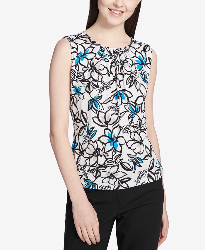 Calvin Klein Pleated Shell Regular Petite Macy s