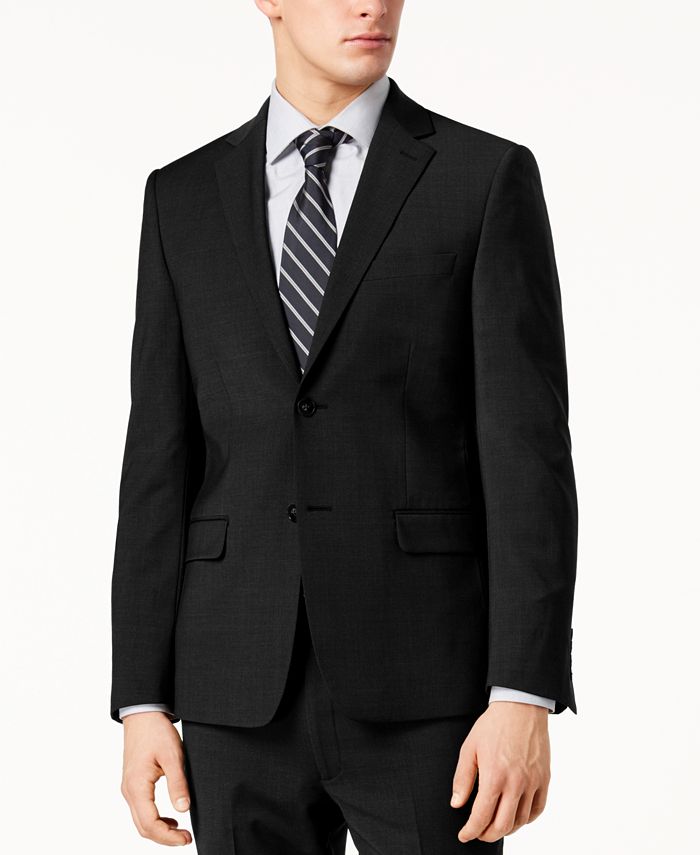 Calvin Klein Men's Skinny-Fit Infinite Stretch Black Suit Jacket & Reviews  - Blazers & Sport Coats - Men - Macy's