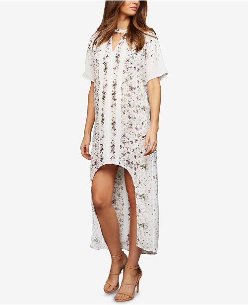 A Pea In The Pod Bcbgmaxazria Maternity Printed High Low Dress