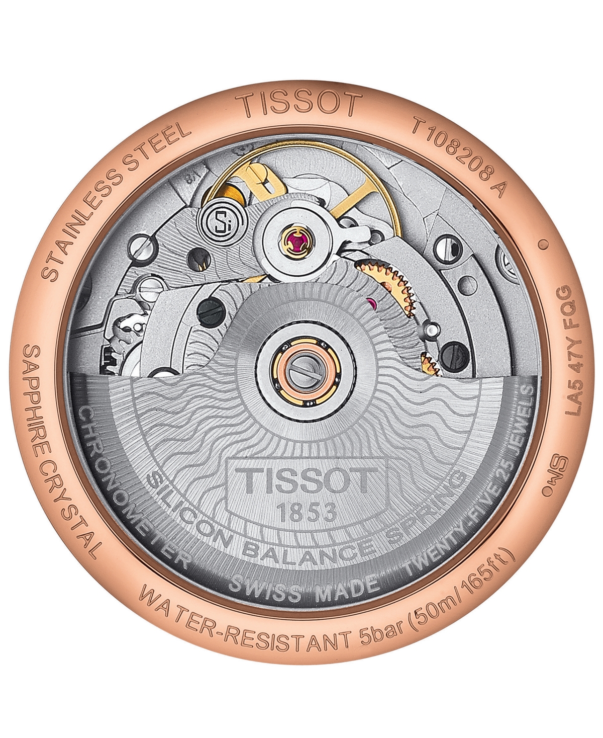 Tissot Women's Swiss Automatic T-Classic Ballade Rose Gold-Tone Pvd Stainless Steel Bracelet Watch 30.6mm