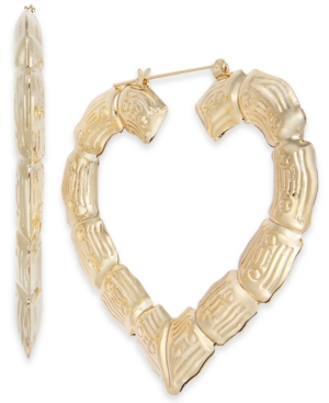 image of Thalia Sodi Gold-Tone Bamboo Heart Extra Large 2.5